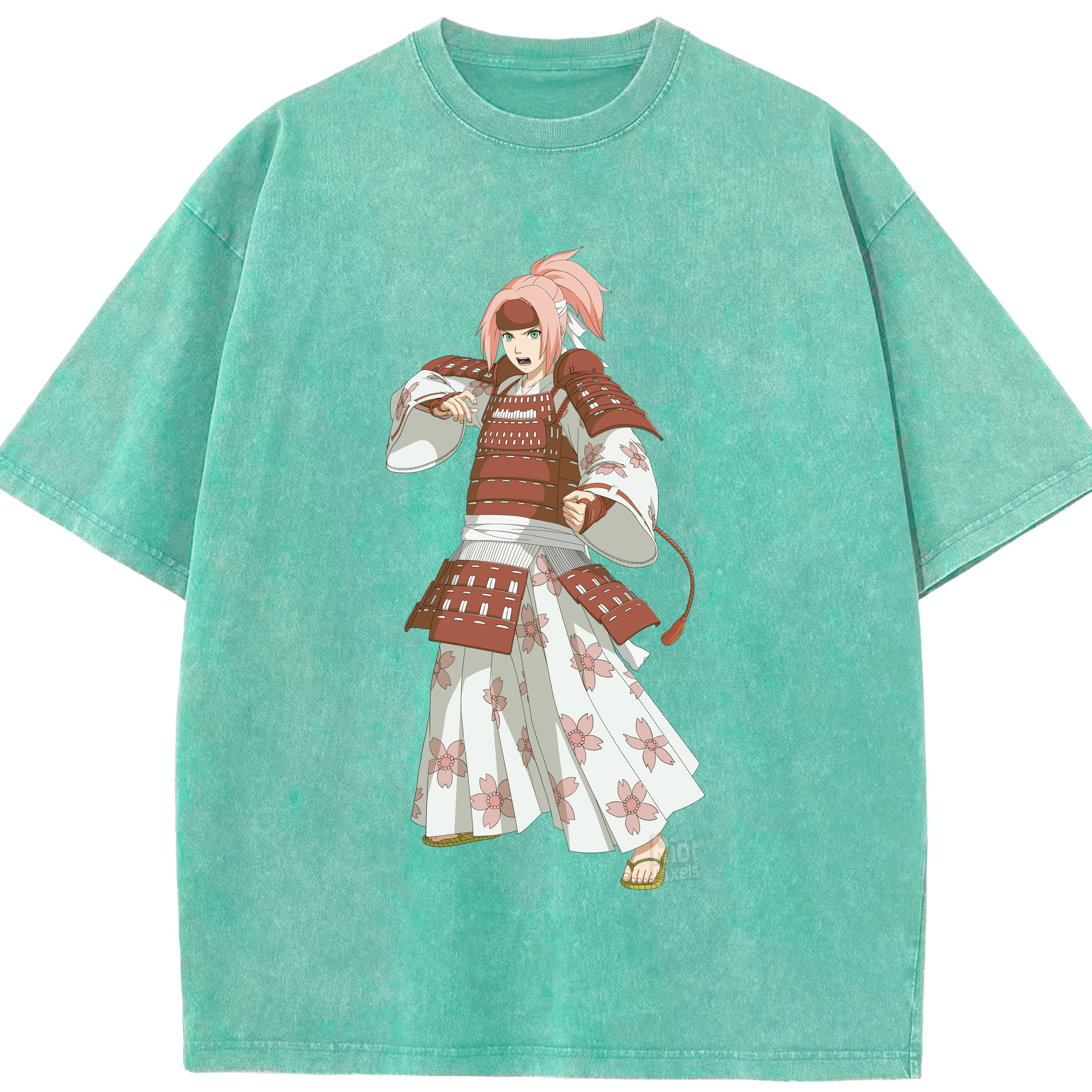 （画像用） NARUTO -ナルト- 春野サクラ Haruno Sakura 綿100% ヴィンテージ風 半袖Tシャツ（フロントプリント）